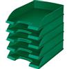 LEITZ 52270055 Plus Standard, Vaschetta Porta Corrispondenza, Formato A4, Colore Verde, 5 Pezzi