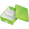 Leitz Click & Store WOW Scatola Organizer Piccola, per Archivio e Organizzazione di Cavi e Cancelleria, Adatta a Casa e Ufficio, Verde, 60570054