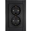 Kopp Athenis 940250082 - Presa a 2 prese con protezione da contatto, 16 A, 250 V, IP20, colore: Nero opaco