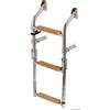 OSCULATI Scaletta in Acciaio Inox e Legno Iroko 3 Gradini