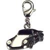 INNSPIRO Ciondolo metallico NICE CHARMS Porsche bianco e nero con moschettone 20x14mm. 25u., 23x13mm., Metallo, Nessuna pietra preziosa