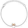 Disney Bracciale Bambine con Minnie Mouse in Argento, Lunghezza 13-18cm
