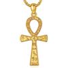 EUDORA Harmony Ball Collana con Croce Ankh in Argento Sterling per Donna Uomo, Collane con Croce Della Vita Placcata in Oro 18 carati Ciondolo con Runa Egizia Antica Regalo per Mamma Papà, 22 Pollici