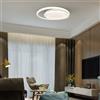 V-TAC VT-7761 Lampadario led da soffitto rotondo bianco doppio cerchio 450mm 38W 4000K design moderno - sku 6921