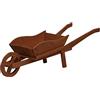 dobar® 29195FSC carriola per Piante in Legno, fioriera Decorativa per Fiori, fioriera, carriola in Legno per Piante, 107 x 29 x 30 cm, Marrone