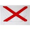 AZ FLAG Bandiera COMMISSARIO di Pista Bianca con Croce di San Giorgio Rossa 90x60cm - Bandiera COMPETIZIONI AUTOMOBILISTICHE 60 x 90 cm Foro per Asta