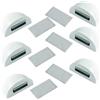 JANDTEK Fermaporta magnetico - Fermoporta da pavimento 4 o 6 pezzi - Fermaporte da terra adesivi - Blocca porta da pavimento bianco - Paracolpi porta