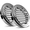 WOOLUCK® 2 pezzi Griglia di ventilazione rotonda in acciaio inox, con Rete Anti Insetti,Griglia aerazione per Bagno, Cucina E Ventilatori(100mm)