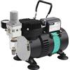Airgoo Compressore per aerografo Lusso AG-320 con due ventole di raffreddamento, regolatore di umidità per hobby, decorazione alimentare, tatuaggio, grafica e così via
