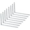 Sayayo Staffe per Mensole Bianche Staffe per Mensole Pesanti Staffa Angolare in Acciaio Inox, Supporti Mensola Reggi Mensola Porta Mensole da Muro, 150 mm * 100 mm, 8 Pezzi