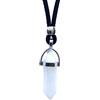 ASTER ALHELÍ Ciondolo da Uomo e da Donna Placcato in Argento con Pietra Energetica Naturale e Zamak - Collana Amuleto di Protezione con Gemme Curative - Ideale per i Regali (Quarzo)
