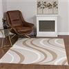 Livabliss Ramila Tappeto Salotto Moderno Astratto Tappeto Soggiorno, Camera da Letto, Pranzo Moderni Tappeti Effetto Marmo, Morbido e Pelo Corto, Ampio 160x213 cm, Marrone Chiaro, Bianco
