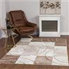 Livabliss Bilbao Tappeto Salotto Moderno per Casa, Sala da Pranzo e Cucina Tappeto Geometrico Astratti Neutri Aztechi Stile Boho, leggera da Pulire, Ampio 160x213cm, Marrone, Beige, Bianco