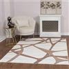 Livabliss Santa Cruz Tappeto Salotto Moderno Astratto Tappeto Soggiorno, Camera da Letto, Pranzo Moderni Tappeti Effetto Marmo, Morbido e Pelo Corto, Ampio 120x170 cm, Beige, Marrone, Bianco