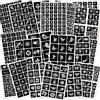 ChurlChurl Set di 575 stencil per tatuaggi temporanei, 20 fogli di, per donne, ragazze, bambini e ragazzi, per il viso, fai da te, con glitter e tatuaggi