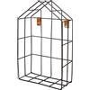 Rayher 25186576 Scaffale fil di ferro casa, 16x7x25cm, incl. fissaggio, nero