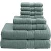 MADISON PARK SIGNATURE Set di Asciugamani Lusso in 100% Cotone, 800 g/m² Altamente Assorbente, ad Asciugatura Rapida, qualità alberghiera e Spa per Il Bagno, Verde Polvere, Multi-Sizes