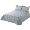 Viantala Nouveau Floreale Green Set Lenzuolo, Letto 150, Cotone, Verde/Bianco.