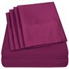Sweet Home Collection Set di lenzuola per letto king size, 6 pezzi, collezione Supreme, in microfibra spazzolata fine, con tasca profonda, 2 federe extra, colore: bacca