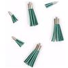 Craftelier - Set di 6 nappe in camoscio con rivetti argentati - Due diverse misure | Home Decor, Bigiotteria, Scrapbooking | Dimensioni: 4 x 1 cm e 2 x 0,5 cm | Colore turchese