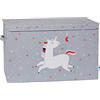 LOVE !T STORE !T LOVE IT STORE IT - Scatola Portaoggetti Extra Large 62x38x39cm - Tessuto Ultra Resistente, Pieghevole, Rinforzo In Legno - Fantasia A Unicorno