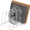 simplywire - Organizer per teglie, padelle e coperchi - Acciaio rivestito in plastica bianca