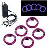 COVVY 5 * 1m EL Wire LED Neon Flessibile Elettroluminescente Filo EL Fili Super Luminoso Stroboscopico Controllo di o Abito Cosplay Festa Halloween Natale Party Carnevale Decorazione (Viola)