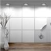 FoLIESEN - Adesivi per piastrelle 20x20 cm | Adesivi murali autoadesivi per bagno e cucina I Resistenti ai graffi e rimovibili | 10 Decalcomania per piastrelle, Bianco lucido