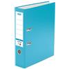 Elba - Raccoglitore a leva in cartone rivestito in PVC, 80 mm, colore: turchese