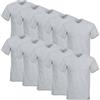 Fruit of the Loom, T-shirt da uomo con scollo a V Valueweight (confezione da 10), grigio., XL