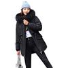 ANUFER Donna Addensato Giacca Parka Calda Inverno Cappuccio in Pelliccia Sintetica Cappotti Nero SN07858 XL