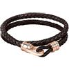 Morellato MOODY Bracciale Uomo in Acciaio, pelle, IP oro rosa - SQH35