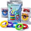 Mh Mediterraneanhabitat Braccialetto Antizanzare - 10 Braccialetti Repellenti per Zanzare con Oli Essenziali di Citronella - Naturale e Senza DEET, Protezione per Adulti e Bambini, Confezione da 10 Bustine Singole