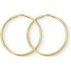 EDELIND Orecchini Cerchi Grandi in oro giallo Donna 50 mm, 8 carati 333, largh. 2 mm, p. 1.7 g. marchio di garanzia made in Germany