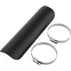 TKSE Scudo Termico per Scarico Moto, Tubo di Scarico Universale per Moto Scudo Termico Silenziatore Copri Tubo di Scarico Staight(Nero)