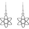 ScienceFox Orecchini Atom Orecchini a lobo in argento Sterling 925 in argento, oro, oro rosa con simbolo atomico come regalo per fisici, chimici, scienziati, studenti di scienze, 18 Millimeter