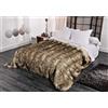 Linder 5011/28/841/150 Grizzly copriletto, copridivano, finta pelliccia, in cotone, 200 x 150 cm, Beige