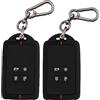 ERMWALR 2 Pezzi Cover completa per chiave auto adatta per Renault Clio Megane Koleos Kadjar Talisman Captur Duster Custodia per smart card senza chiave a 4 pulsanti con portachiavi Confezione