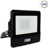 V-TAC FARO LED NERO 20W BIANCO CALDO CON CHIP SAMSUNG E SENSORE DI MOVIMENTO IP65 VT-128S-LED20259