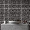 Ambiance Sticker Adesivi Autoadesivi, Decorazioni Murali, Adesivi per Piastrelle per Bagno e Cucina Cementine Azulejos Isabella- 24 Piastrelle Adesive 10 x 10 cm