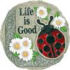Spoontiques - Decorazione da Giardino - Life is Good Ladybird Stepping Stone - Pietra Decorativa per Il Giardino