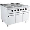 Giavazzi Cucina Elettrica con Forno Elettrico ECO LINE - Kusina by Giavazzi - G9K201E-3D - Serie 900 - 6 Fuochi - Pot. 18 kW - Dim. 120x90x90 cm