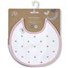 Interbaby Confezione da 2 bavaglini rotondi Bodocks in rosa e grigio