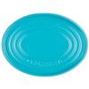 Le Creuset Poggiamestolo ovale in gres vetrificato, Blu Caribe, 71507151700099