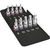 Wera, 8740 C HF 1 Kit Zyklop di inserti-bussola per viti ad esagono cavo, con funzione di ritegno, 9 pezzi