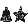 Marianne Design Fustelle Craftables Cutting Die Tiny's Stella e Campana Ornamentali, Metal, Grey, 16x11x0.4 cm