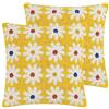 furn. Heya Home Daisy - Cuscini Cuscino per Dormire Imbottito in Poliestere Lavorato a Maglia, Confezione da 2