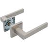 Amig - Set di Maniglie con Rosetta Interna per Porte | Mod. SUKI | 54 x 54 mm | Quadretto da 8 mm | Design Elegante e Semplice | Acciaio Inossidabile | Argentato Opaco