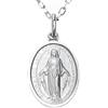 Alexander Castle Pendente Medaglia miracolosa (20mm) in Argento Sterling con Collana Catenina 46cm