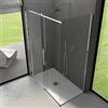 CSA Box Doccia Box Doccia Minerva A.FS+L 120x70 Apertura Scorrevole - Cristallo : Trasparente - Profilo : Argento Satinato - Versione : Destra